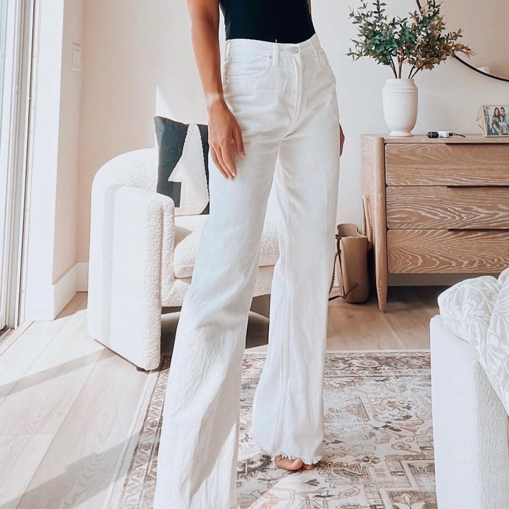 Zara TRF High Rise Wide Leg Jeans